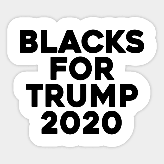 Blacks For Trump 2020 Sticker by Sunoria